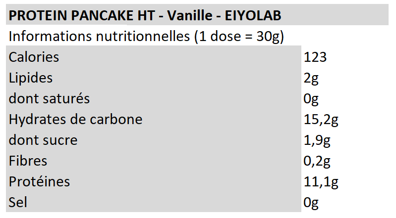 Pancake HT - Vanille - Eiyolab