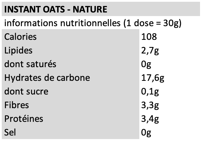 Instant oats - Fit&Healthy - Neutre