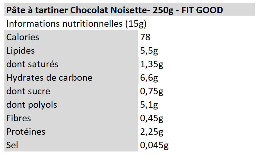 Protein Spread - Chocolat Noisette - Fit Good