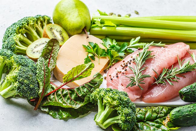 Alimentation équilibrée : protéines et légumes